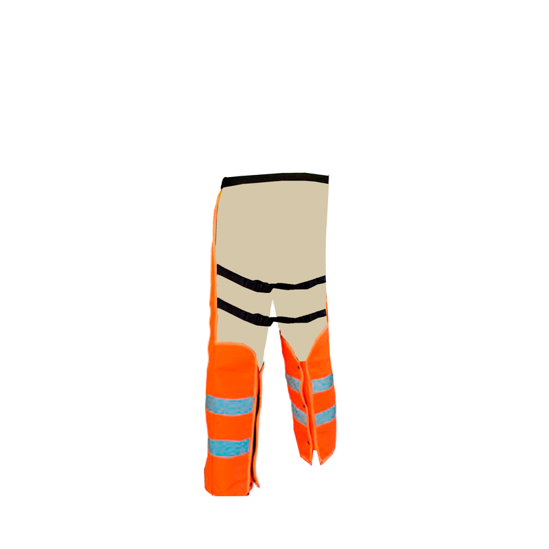 ZAHÓN PROTECTOR DESBROZADORA SOLAPA BROCHE NARANJA - Imagen 2