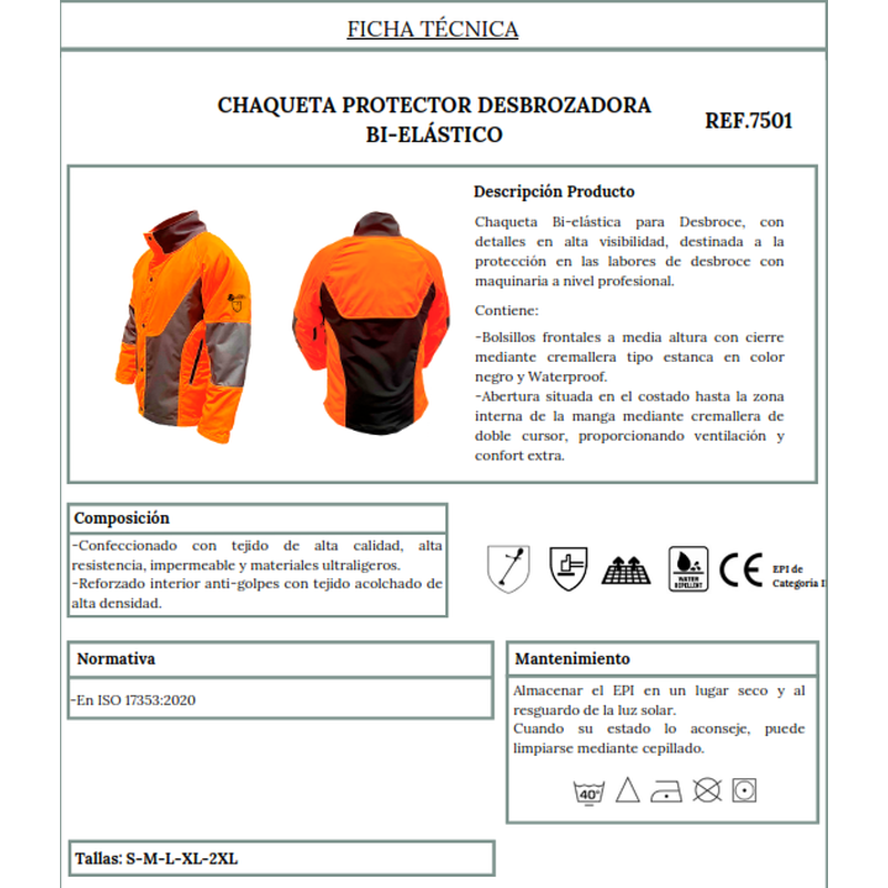 CHAQUETA DESBROCE NARANJA - Imagen 2