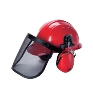 CASCO CON VISERA Y PROTECCIÓN AUDITIVA ACOLCHADA